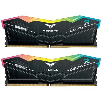 Team Group Delta (2 x 16GB, 7200 MHz, RAM DDR5, DIMM), Mémoire vive, Noir Team Group Delta (2 x 16GB, 7200 MHz, RAM DDR5, DIMM), Mémoire vive, Noir