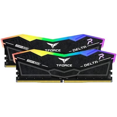 Team Group Module de mémoire Delta RGB DDR5 (2 x 16GB, 6000 MHz, RAM DDR5, DIMM), Mémoire vive, Noir Team Group Module de mémoire Delta RGB DDR5 (2 x 16GB, 6000 MHz, RAM DDR5, DIMM), Mémoire vive, Noir