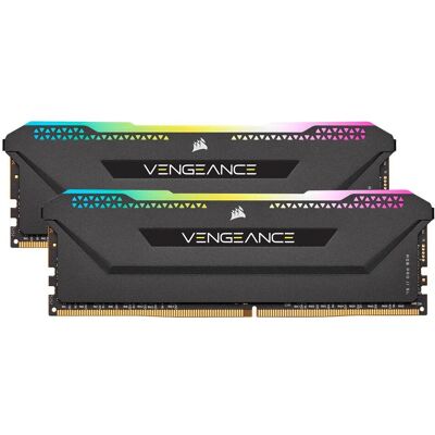 Corsair Vengeance RGB Pro SL (2 x 16GB, 3200 MHz, RAM DDR4, DIMM), Mémoire vive, Noir Corsair Vengeance RGB Pro SL (2 x 16GB, 3200 MHz, RAM DDR4, DIMM), Mémoire vive, Noir
