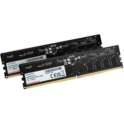 Adata AD5U56008G-S (1 x 8GB, 5600 MHz, RAM DDR5, DIMM), Mémoire vive, Noir Adata AD5U56008G-S (1 x 8GB, 5600 MHz, RAM DDR5, DIMM), Mémoire vive, Noir