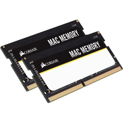 Corsair Mac Memory Black 2x16GB DDR4 2666MHZ SO-DIMM CMSA32GX4M2A2666C18 (2 x 16GB, 2666 MHz, RAM DDR4, SO-DIMM), Mémoire vive, Noir Corsair Mac Memory Black 2x16GB DDR4 2666MHZ SO-DIMM CMSA32GX4M2A2666C18 (2 x 16GB, 2666 MHz, RAM DDR4, SO-DIMM), Mémoire vive, Noir