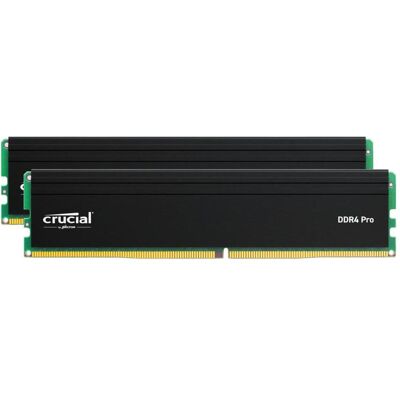 Crucial Pro (2 x 32GB, 3200 MHz), Mémoire vive, Noir Crucial Pro (2 x 32GB, 3200 MHz), Mémoire vive, Noir