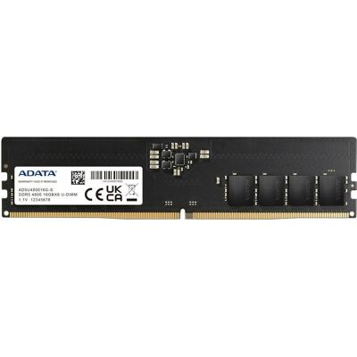 Adata AD5U480016G-R (1 x 16GB, 4800 MHz, RAM DDR5, U-DIMM), Mémoire vive, Noir Adata AD5U480016G-R (1 x 16GB, 4800 MHz, RAM DDR5, U-DIMM), Mémoire vive, Noir