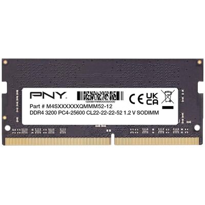 PNY PERFORMANCE DDR4 3200MHZ 8GB (1 x 8GB, 3200 MHz, RAM DDR4, SO-DIMM), Mémoire vive, Blanc PNY PERFORMANCE DDR4 3200MHZ 8GB (1 x 8GB, 3200 MHz, RAM DDR4, SO-DIMM), Mémoire vive, Blanc