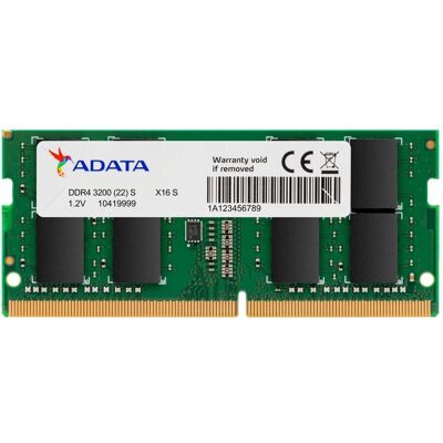 Adata première série (1 x 8GB, 3200 MHz, RAM DDR4, SO-DIMM), Mémoire vive, Vert Adata première série (1 x 8GB, 3200 MHz, RAM DDR4, SO-DIMM), Mémoire vive, Vert