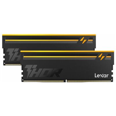 Lexar Mémoire DDR5 THOR2.0 Gaming RGB 32 Go (2 × 16 Go) / 7200 CL38 (2 x 16GB, 7200 MHz, RAM DDR5, DIMM), Mémoire vive, Noir Lexar Mémoire DDR5 THOR2.0 Gaming RGB 32 Go (2 × 16 Go) / 7200 CL38 (2 x 16GB, 7200 MHz, RAM DDR5, DIMM), Mémoire vive, Noir