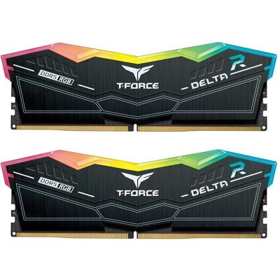 Team Group Delta RGB (2 x 16GB, 6000 MHz, RAM DDR5, DIMM), Mémoire vive, Noir Team Group Delta RGB (2 x 16GB, 6000 MHz, RAM DDR5, DIMM), Mémoire vive, Noir
