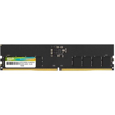 Silicon Power DDR5 16 Go 4800 MHz U-DIMM (1 x 16GB, 4800 MHz, RAM DDR5, U-DIMM), Mémoire vive, Noir Silicon Power DDR5 16 Go 4800 MHz U-DIMM (1 x 16GB, 4800 MHz, RAM DDR5, U-DIMM), Mémoire vive, Noir