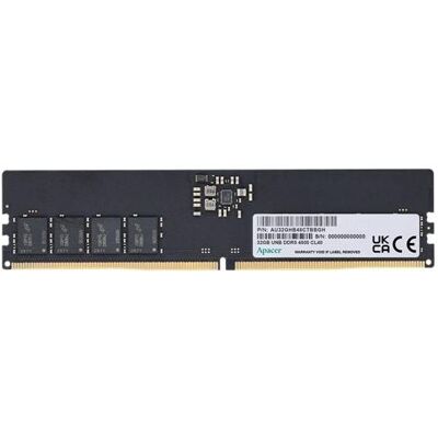 Apacer 8 Go DDR5 4800 MHz noir (4800 MHz, RAM DDR5), Mémoire vive, Noir Apacer 8 Go DDR5 4800 MHz noir (4800 MHz, RAM DDR5), Mémoire vive, Noir