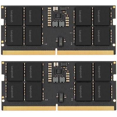 Goodram Notebook-Speicher DDR5 CSODIMM 32GB(2*16) 6400 CL52 (2 x 16GB, 6400 MHz, RAM DDR5, SO-DIMM), Mémoire vive, Noir Goodram Notebook-Speicher DDR5 CSODIMM 32GB(2*16) 6400 CL52 (2 x 16GB, 6400 MHz, RAM DDR5, SO-DIMM), Mémoire vive, Noir