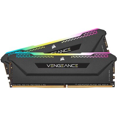 Corsair Vengeance RGB Pro SL (2 x 16GB, 3200 MHz, RAM DDR4, DIMM), Mémoire vive, Noir Corsair Vengeance RGB Pro SL (2 x 16GB, 3200 MHz, RAM DDR4, DIMM), Mémoire vive, Noir