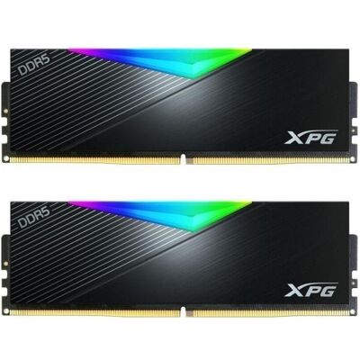 Adata XPG Lancer RGB (2 x 32GB, 6400 MHz, RAM DDR5, DIMM), Mémoire vive, Multicolore, Blanc Adata XPG Lancer RGB (2 x 32GB, 6400 MHz, RAM DDR5, DIMM), Mémoire vive, Multicolore, Blanc