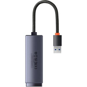 Baseus Adaptateur réseau Lite Series USB vers RJ45, 1000Mbps (gris) (USB 3.0, RJ45 (1x)), Adaptateur réseau, Gris Baseus Adaptateur réseau Lite Series USB vers RJ45, 1000Mbps (gris) (USB 3.0, RJ45 (1x)), Adaptateur réseau, Gris