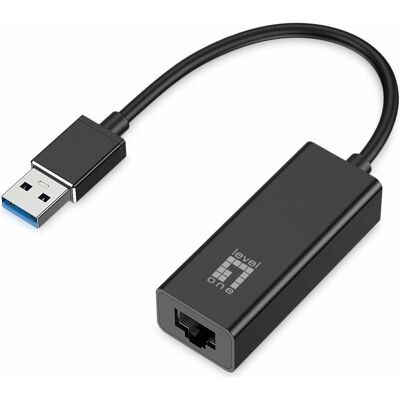 LevelOne Adaptateur USB3.0-> 10/100/1000 (USB 3.0, RJ45 Gigabit Ethernet (1x)), Adaptateur réseau, Noir LevelOne Adaptateur USB3.0-> 10/100/1000 (USB 3.0, RJ45 Gigabit Ethernet (1x)), Adaptateur réseau, Noir