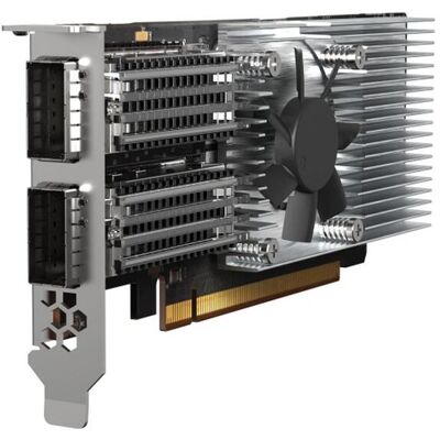 QNAP Carte d'extension de réseau QSFP28 à double port, 100GbE, faible encombrement, PCIe Gen4 x16, NAS : accessoires QNAP Carte d'extension de réseau QSFP28 à double port, 100GbE, faible encombrement, PCIe Gen4 x16, NAS : accessoires