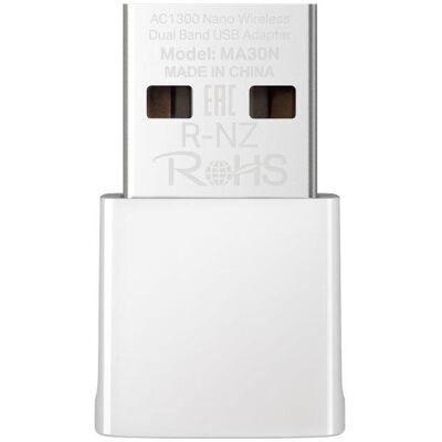 Mercusys MA30N AC1200 Nano Adaptateur WiFi USB (USB, USB 2.0), Adaptateur réseau, Blanc Mercusys MA30N AC1200 Nano Adaptateur WiFi USB (USB, USB 2.0), Adaptateur réseau, Blanc