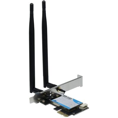 Intertech Adaptateur Wi-Fi 5 PCIe EP-132 Antenne,Bluetooth 4.2 (Mini PCI Express), Carte réseau, Noir Intertech Adaptateur Wi-Fi 5 PCIe EP-132 Antenne,Bluetooth 4.2 (Mini PCI Express), Carte réseau, Noir