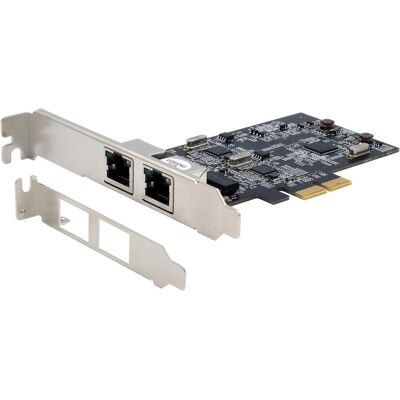 EXSYS PCI-E Karte Ethernet 2x 2.5 Gbit/s (Intel) (PCI Express x2), Carte réseau EXSYS PCI-E Karte Ethernet 2x 2.5 Gbit/s (Intel) (PCI Express x2), Carte réseau