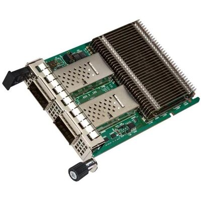 Intel NIC/OCP upto 100GbE QSFP28 x 2 Bulk, Carte réseau, Vert, Argent Intel NIC/OCP upto 100GbE QSFP28 x 2 Bulk, Carte réseau, Vert, Argent