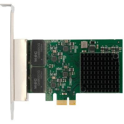 EXSYS PCI-E Karte Ethernet 4x 1 Gbit/s (PCI-E x1), Carte réseau, Noir EXSYS PCI-E Karte Ethernet 4x 1 Gbit/s (PCI-E x1), Carte réseau, Noir