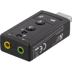 Deltaco UAC-03 - 2.0 canaux - USB - 3,5 mm - boutons - noir - Windows 7,Windows Vista (USB), Carte son, Noir Deltaco UAC-03 - 2.0 canaux - USB - 3,5 mm - boutons - noir - Windows 7,Windows Vista (USB), Carte son, Noir