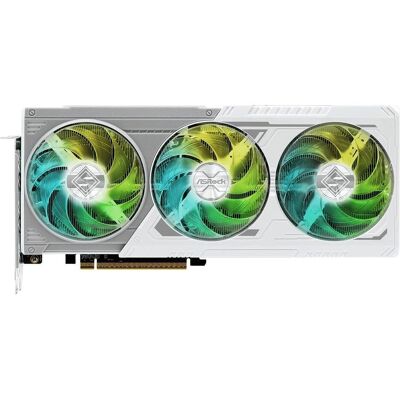 ASRock Radeon RX 9060 XT Steel Legend OC (16 Go, GDDR6), Carte graphique, Blanc, Argent ASRock Radeon RX 9060 XT Steel Legend OC (16 Go, GDDR6), Carte graphique, Blanc, Argent