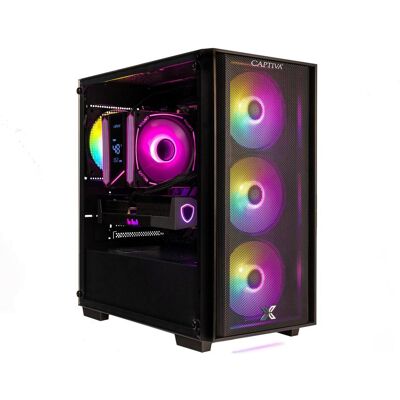 Captiva Gaming haut de gamme R99-525 (1000 Go, 32 Go, AMD Ryzen 7 5700X, Radeon RX 9060 XT), PC, Noir Captiva Gaming haut de gamme R99-525 (1000 Go, 32 Go, AMD Ryzen 7 5700X, Radeon RX 9060 XT), PC, Noir
