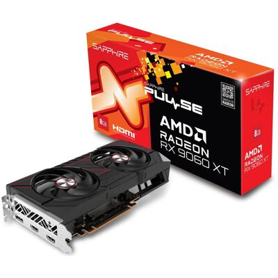 Sapphire Pulse Radeon RX 9060 XT (8 Go, GDDR6), Carte graphique, Noir Sapphire Pulse Radeon RX 9060 XT (8 Go, GDDR6), Carte graphique, Noir
