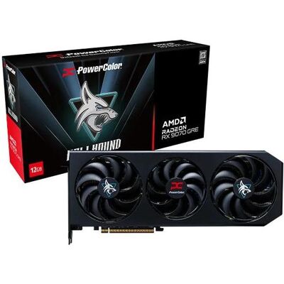PowerColor Hellhound Radeon RX 9070 GRE (12 Go, GDDR6), Carte graphique, Noir PowerColor Hellhound Radeon RX 9070 GRE (12 Go, GDDR6), Carte graphique, Noir