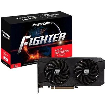 Tul PowerColor AMD Radeon RX 7600 Fighter 2.0 8GB GDDR6 (8 Go, GDDR6), Carte graphique, Noir Tul PowerColor AMD Radeon RX 7600 Fighter 2.0 8GB GDDR6 (8 Go, GDDR6), Carte graphique, Noir