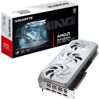 Gigabyte Radeon RX 9070 XT GAMING OC ICE (16 Go, GDDR6), Carte graphique, Blanc Gigabyte Radeon RX 9070 XT GAMING OC ICE (16 Go, GDDR6), Carte graphique, Blanc