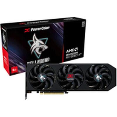 PowerColor Hellhound Radeon RX 9060 XT (8 Go, GDDR6), Carte graphique, Noir PowerColor Hellhound Radeon RX 9060 XT (8 Go, GDDR6), Carte graphique, Noir