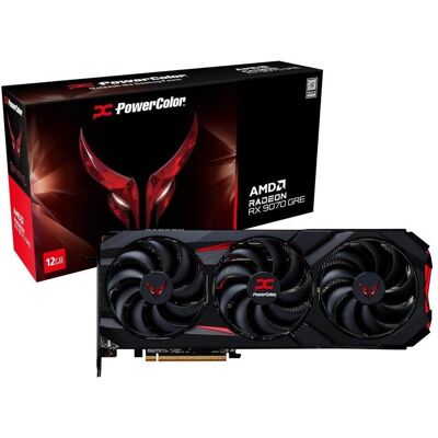 PowerColor Red Devil Radeon RX 9070 GRE 12GB GDDR6 HDMI/3*DisplayPort PCi Ex 5.0 16x (12 Go, GDDR6), Carte graphique, Rouge, Noir PowerColor Red Devil Radeon RX 9070 GRE 12GB GDDR6 HDMI/3*DisplayPort PCi Ex 5.0 16x (12 Go, GDDR6), Carte graphique, Rouge, Noir