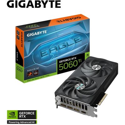 Gigabyte GeForce RTX 5060 Ti Eagle OC (16 Go, GDDR7), Carte graphique, Noir Gigabyte GeForce RTX 5060 Ti Eagle OC (16 Go, GDDR7), Carte graphique, Noir