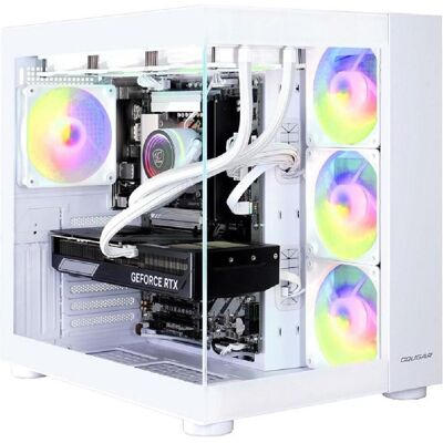 Hyrican COUGAR FV150 WT 7898 Ryzen 9 9950X3D WAK 32GB/1TB SSD RTX 5080 Win11 (1000 Go, 32 Go, GeForce RTX 5080), PC, Blanc Hyrican COUGAR FV150 WT 7898 Ryzen 9 9950X3D WAK 32GB/1TB SSD RTX 5080 Win11 (1000 Go, 32 Go, GeForce RTX 5080), PC, Blanc
