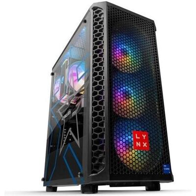 LYNX eSuba Ultra i5 14400F 32GB 1TB SSD NVMe RTX 5070 12G W11 Home (1000 Go, 32 Go, GeForce RTX 5070), PC, Noir LYNX eSuba Ultra i5 14400F 32GB 1TB SSD NVMe RTX 5070 12G W11 Home (1000 Go, 32 Go, GeForce RTX 5070), PC, Noir