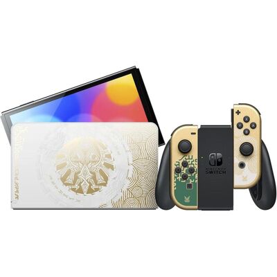 Nintendo Switch OLED Console - The Legend of Zelda: Tears of the Kingdom Edition, Console de jeu, Blanc, Or, Vert Nintendo Switch OLED Console - The Legend of Zelda: Tears of the Kingdom Edition, Console de jeu, Blanc, Or, Vert