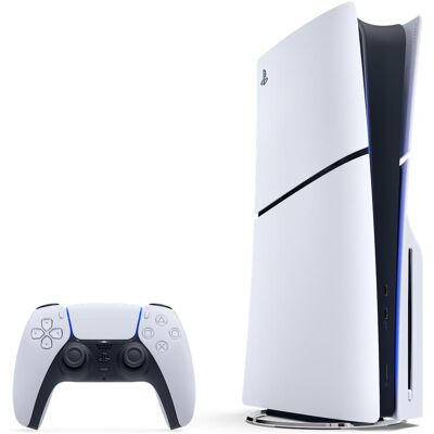 Sony Playstation 5 Slim Disc Edition, Console de jeu, Noir, Blanc Sony Playstation 5 Slim Disc Edition, Console de jeu, Noir, Blanc