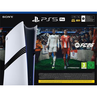 Sony PlayStation5 Pro Edition – EA Sports FC 26, Console de jeu, Blanc, Noir Sony PlayStation5 Pro Edition – EA Sports FC 26, Console de jeu, Blanc, Noir