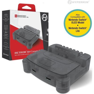Hyperkin Retron S64 Console Dock- Switch (Gris Fumée) (Switch), Manette : accessoires, Gris, Noir Hyperkin Retron S64 Console Dock- Switch (Gris Fumée) (Switch), Manette : accessoires, Gris, Noir