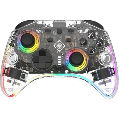 Deltaco Controller 2 C Taste RGB Wireless transparent Switch (Android, PC, Switch, Switch 2, Switch OLED), Manette, Transparent, Multicolore Deltaco Controller 2 C Taste RGB Wireless transparent Switch (Android, PC, Switch, Switch 2, Switch OLED), Manette, Transparent, Multicolore