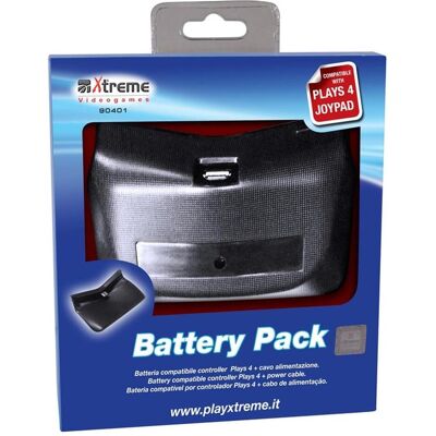 Xtreme 90401 Pack rechargeable et câble d'alimentation pour manette PS 4 (PS4), Manette : accessoires, Noir Xtreme 90401 Pack rechargeable et câble d'alimentation pour manette PS 4 (PS4), Manette : accessoires, Noir