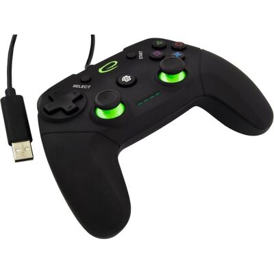 Esperanza EGG110K Contrôleur de jeu Gamepad PC Playstation 3 Analogique / Digital USB 2.0 Noir (PC, PS3), Manette, Noir Esperanza EGG110K Contrôleur de jeu Gamepad PC Playstation 3 Analogique / Digital USB 2.0 Noir (PC, PS3), Manette, Noir