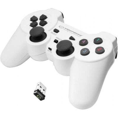 Esperanza EGG108W Contrôleur de jeu, Manette de jeu RF analogique / numérique PC, Playstation 3 (PC, PS3), Manette, Blanc, Noir Esperanza EGG108W Contrôleur de jeu, Manette de jeu RF analogique / numérique PC, Playstation 3 (PC, PS3), Manette, Blanc, Noir