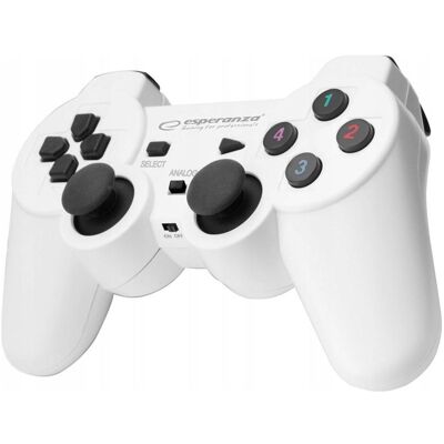 Esperanza EGG108W Contrôleur de jeu, Manette de jeu RF analogique / numérique PC, Playstation 3 (PC, PS3), Manette, Blanc, Noir Esperanza EGG108W Contrôleur de jeu, Manette de jeu RF analogique / numérique PC, Playstation 3 (PC, PS3), Manette, Blanc, Noir