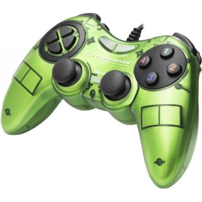 Esperanza Egg105g Fighter - Carte De Jeu Avec PC à Vibrations (PC), Manette, Vert Esperanza Egg105g Fighter - Carte De Jeu Avec PC à Vibrations (PC), Manette, Vert