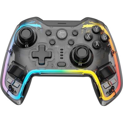 White Shark GPW-8040 Praetorian RGB BT Controller (Android, iOS, PC, PS3, PS4, Switch), Manette, Transparent White Shark GPW-8040 Praetorian RGB BT Controller (Android, iOS, PC, PS3, PS4, Switch), Manette, Transparent