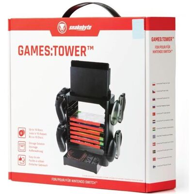 Snakebyte Nintendo Switch Games Tower (Switch), Autres accessoires gaming, Noir Snakebyte Nintendo Switch Games Tower (Switch), Autres accessoires gaming, Noir