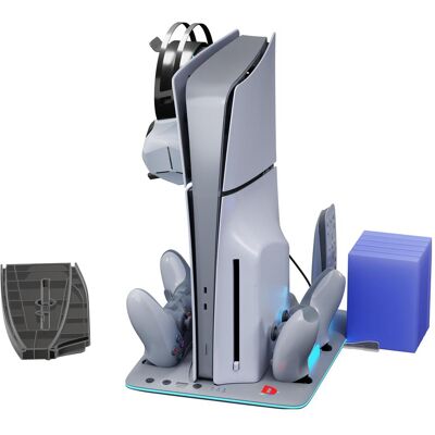 IMP Tech - DLX+LED Multi Function Charge and Cool Stand - 30th Anniversary Limited Edition - Grey (PS5), Autres accessoires gaming, Gris IMP Tech - DLX+LED Multi Function Charge and Cool Stand - 30th Anniversary Limited Edition - Grey (PS5), Autres accessoires gaming, Gris
