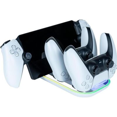 Nacon Gaming Station de charge 3 en 1 (PS5), Manette : accessoires, Blanc Nacon Gaming Station de charge 3 en 1 (PS5), Manette : accessoires, Blanc